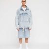 Overtoj | Acne Studios Half-Zip Denim Anorak Washed Light Blue