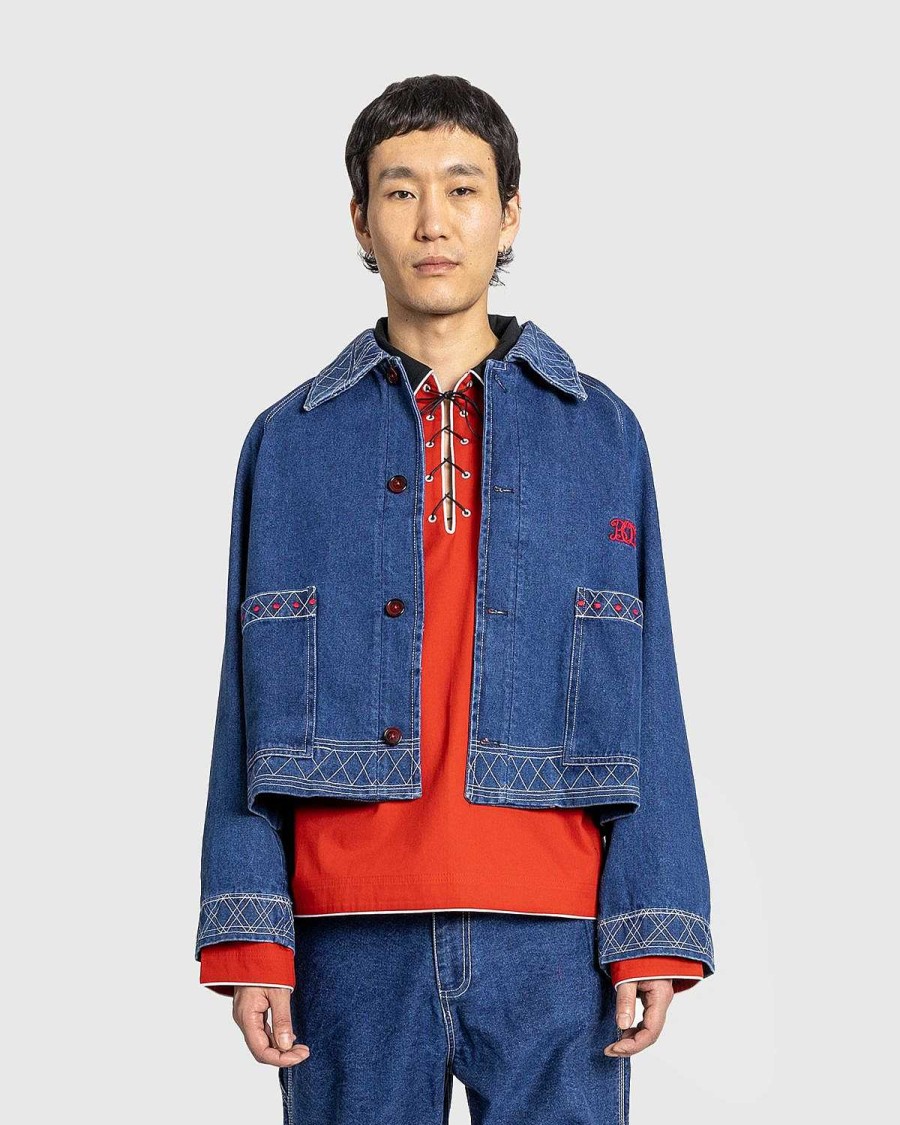 Overtoj | Bode Broderet Denimjakke Indigo