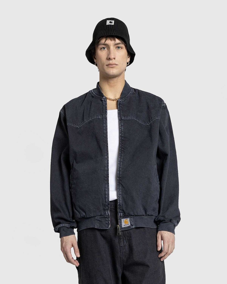 Overtoj | Carhartt WIP Og Santa Fe Bomber Black/Stone Dyed
