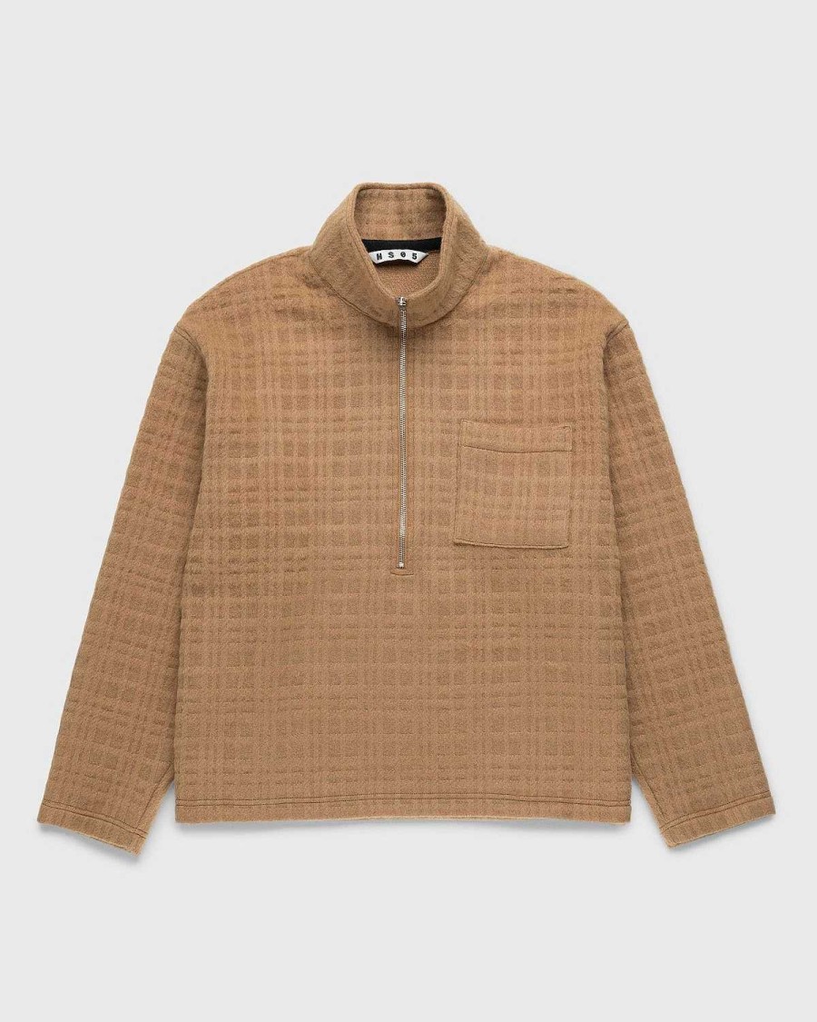 Strik | Highsnobiety HS05 Genanvendt Half-Zip Uld Fleece Brun