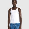 T-Shirts | Jean Paul Gaultier Ribbet Tank Top Med Overall Spaender Hvid