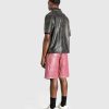 Shorts | Guess USA Crackle Leather Short Distressed Damson Multi
