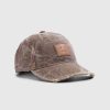 Hatte | Acne Studios Laeder Face Patch Cap Toffee Brun