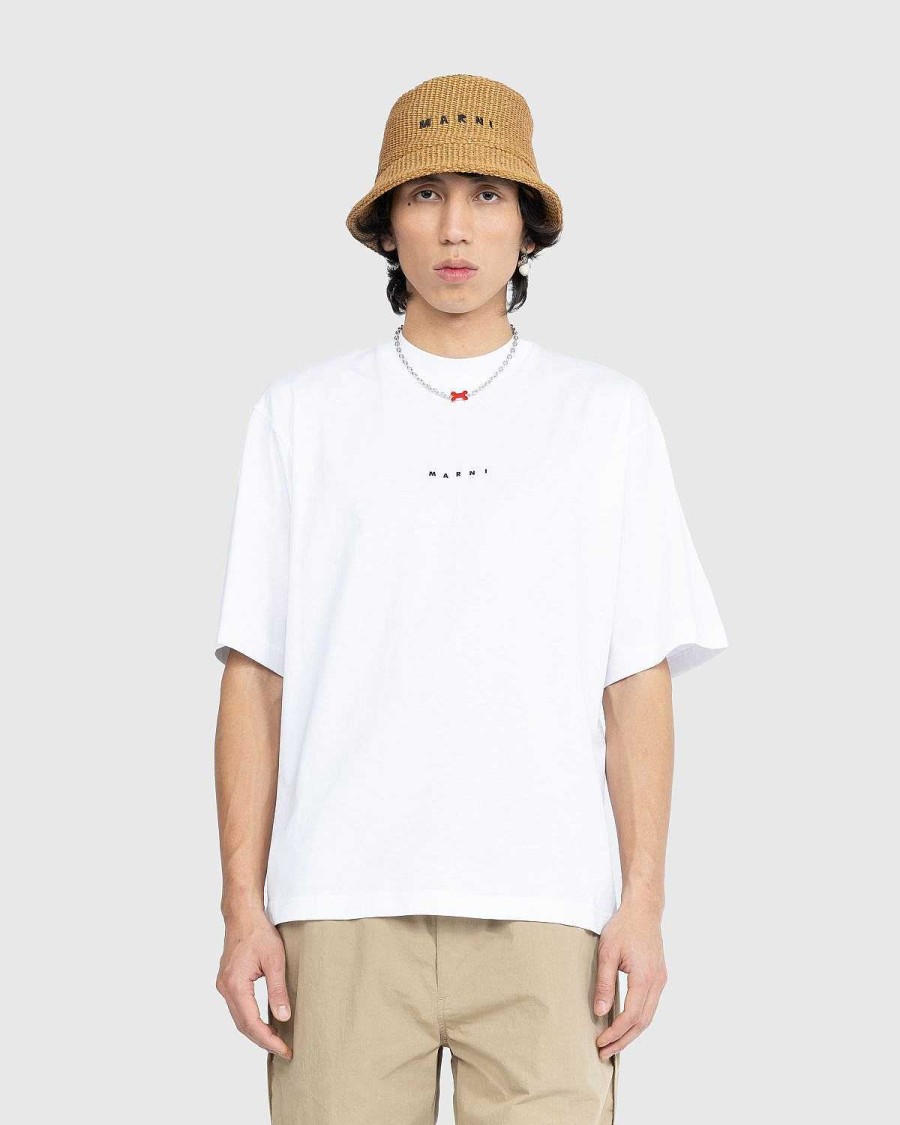 T-Shirts | Marni Logo T-Shirt Hvid