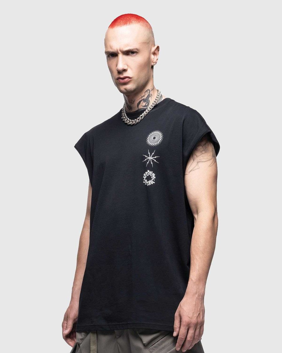 T-Shirts | ACRONYM S25-Pr-C Pima Bomuld Aermelos T-Shirt Sort