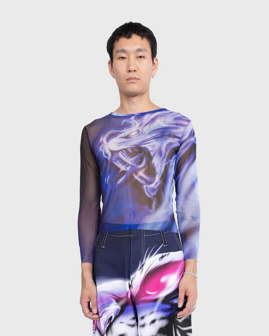 T-Shirts | Gerrit Jacob Mesh Langaermet Lilla