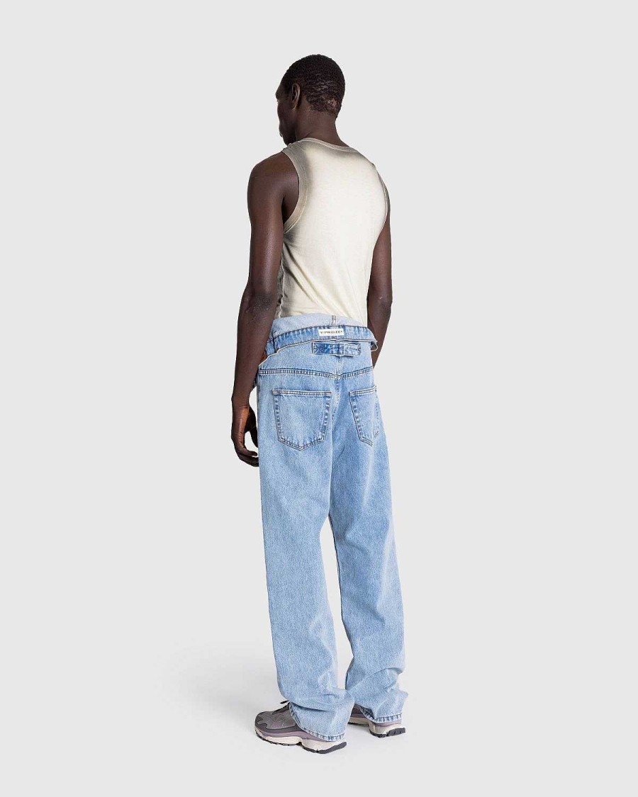 Bukser | Y/Project Evergreen Asymmetrisk Talje Jeans Evergreen Ice Blue