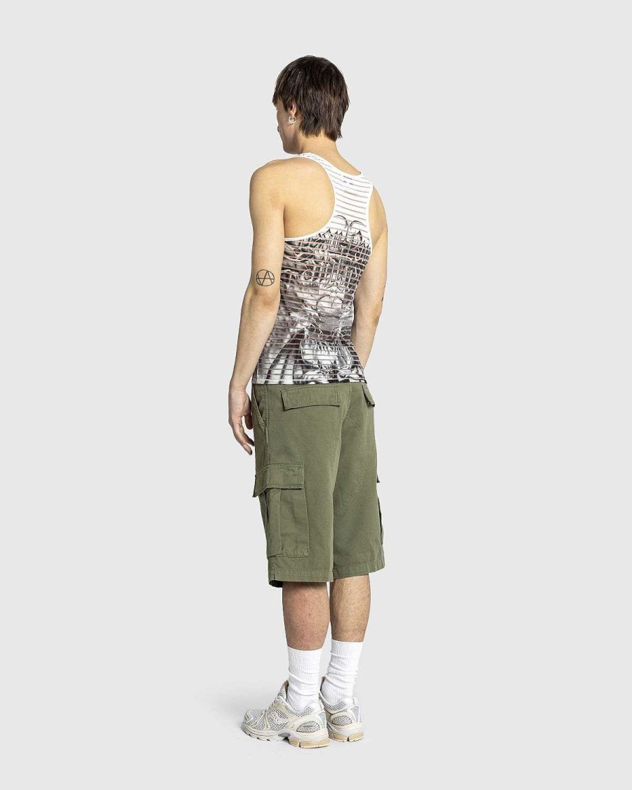 T-Shirts | Jean Paul Gaultier Jersey Tank Top Printet Diablo Hvid/Sort