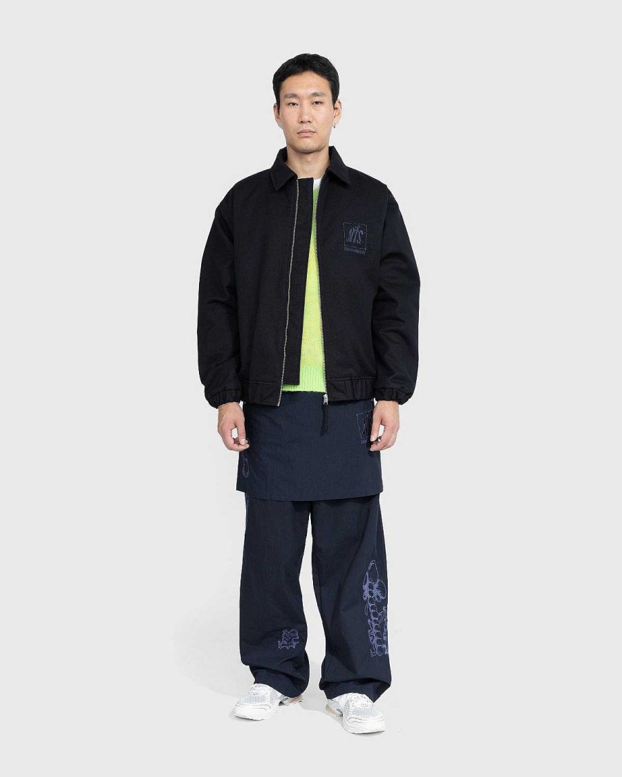 Overtoj | NTS Stonewashed Canvas Bomber Jacket Sort