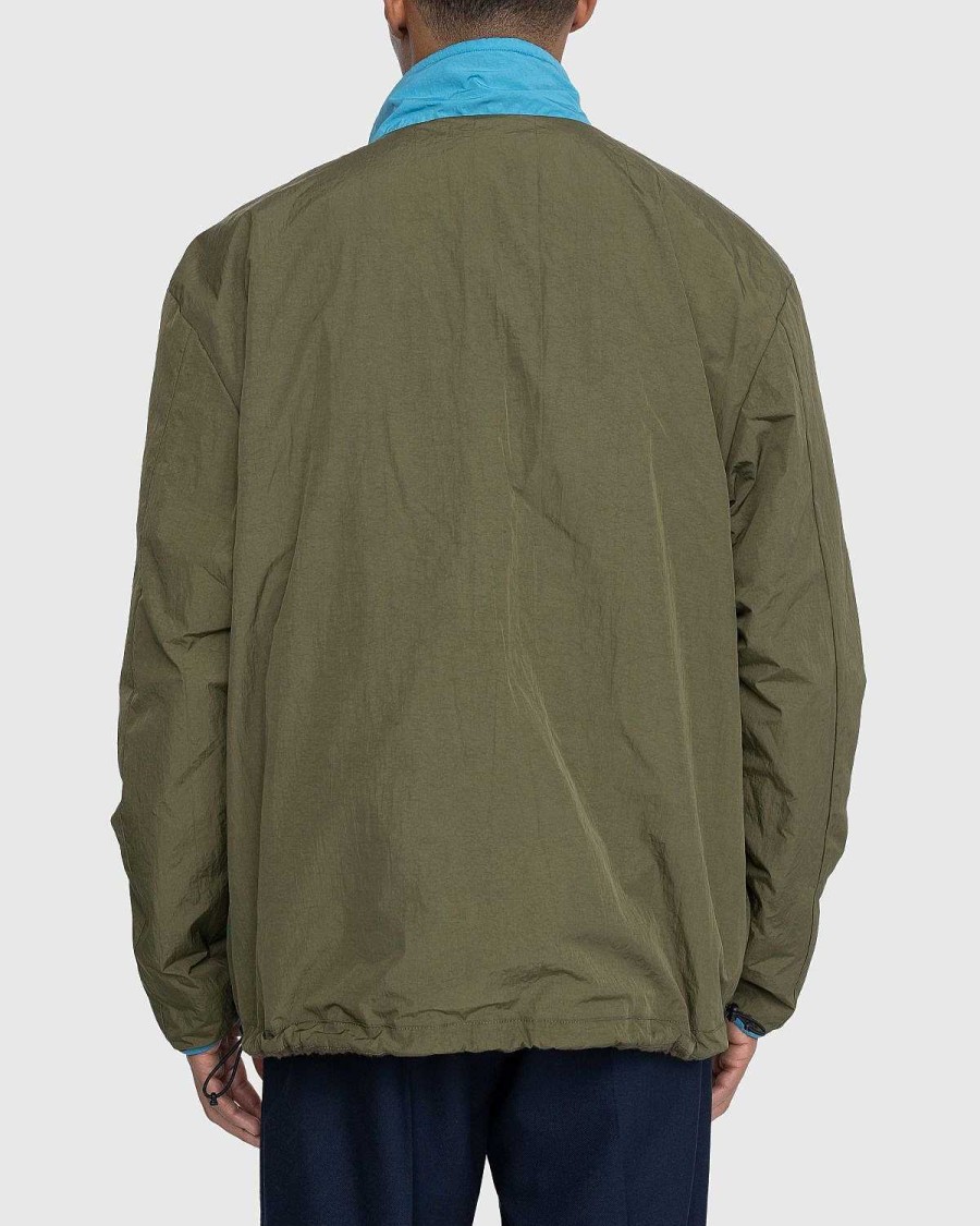 Overtoj | Highsnobiety Vendbar Polar Fleece-Lynlasjakke Stal Bla/Morkegron