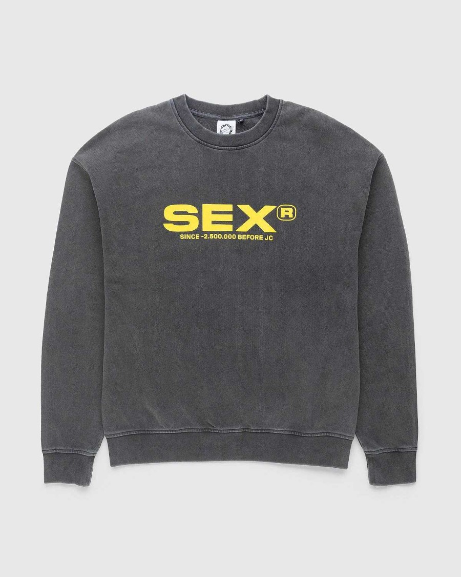 Sveder | Carne Bollente Ups, I Did It Again Sweatshirt Washed Black