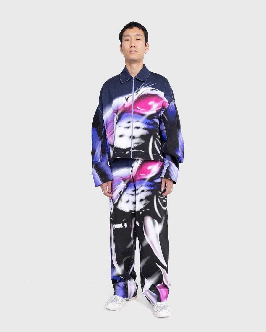 Overtoj | Gerrit Jacob Printet Denimjakke Navy/Lilac