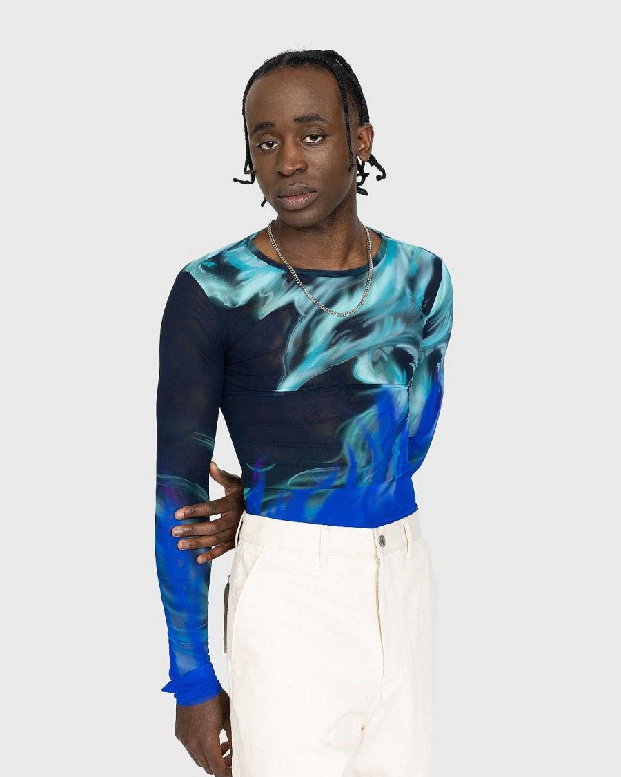 T-Shirts | Gerrit Jacob Mesh Langaermet Sort