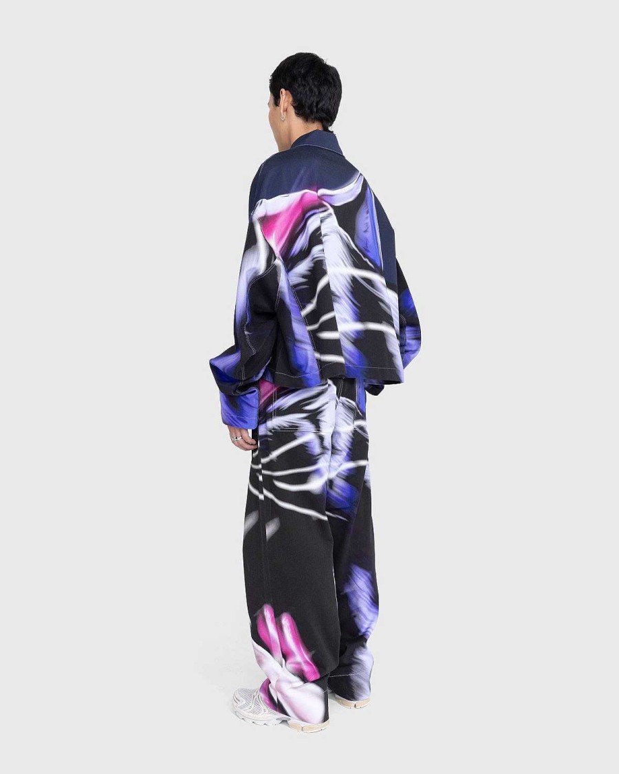 Overtoj | Gerrit Jacob Printet Denimjakke Navy/Lilac