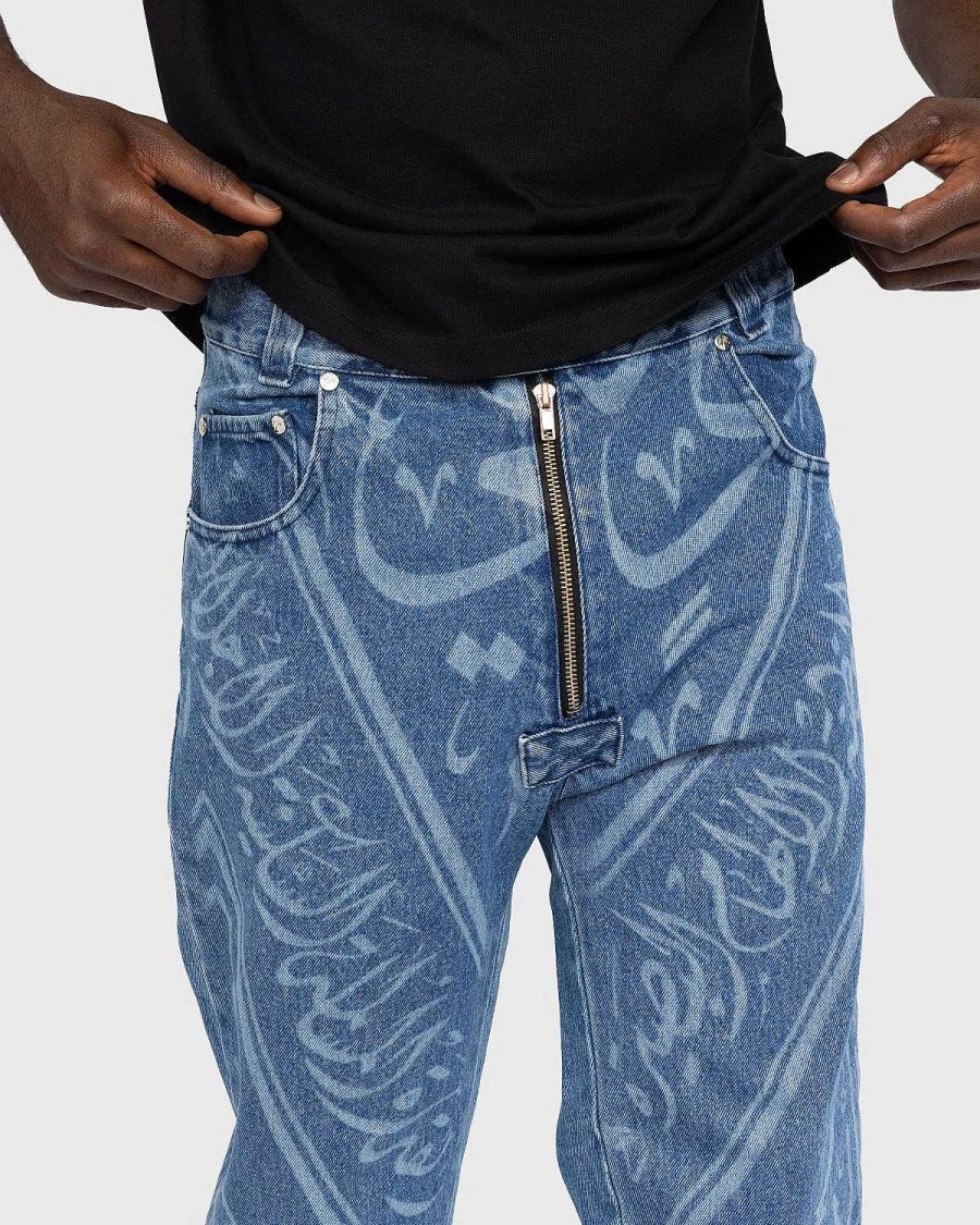 Bukser | GmbH Fatin Denim Bukser Indigo Med Print