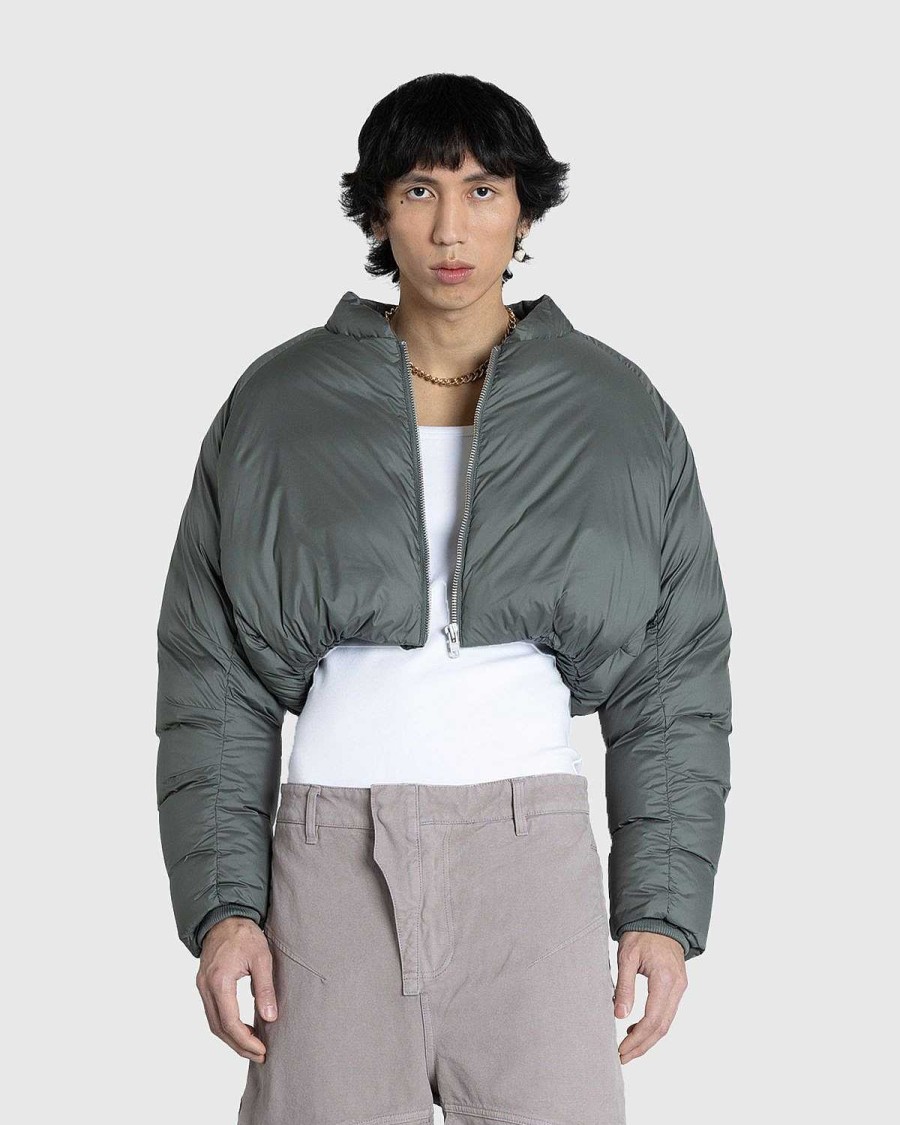 Overtoj | Entire Studios Cropped Pillow Bomber Moss