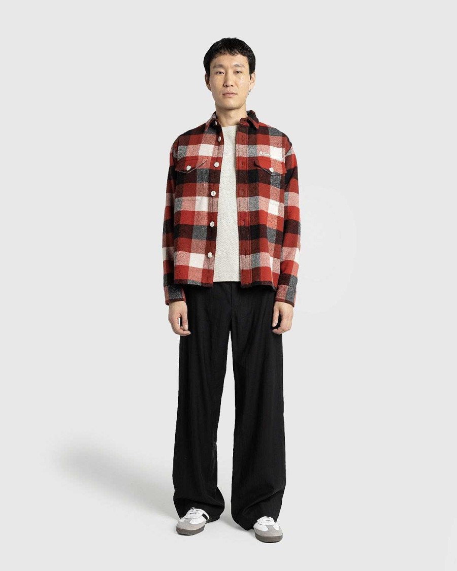 Skjorter | Human Made Uld Beaver Block Ternet Skjorte Rod
