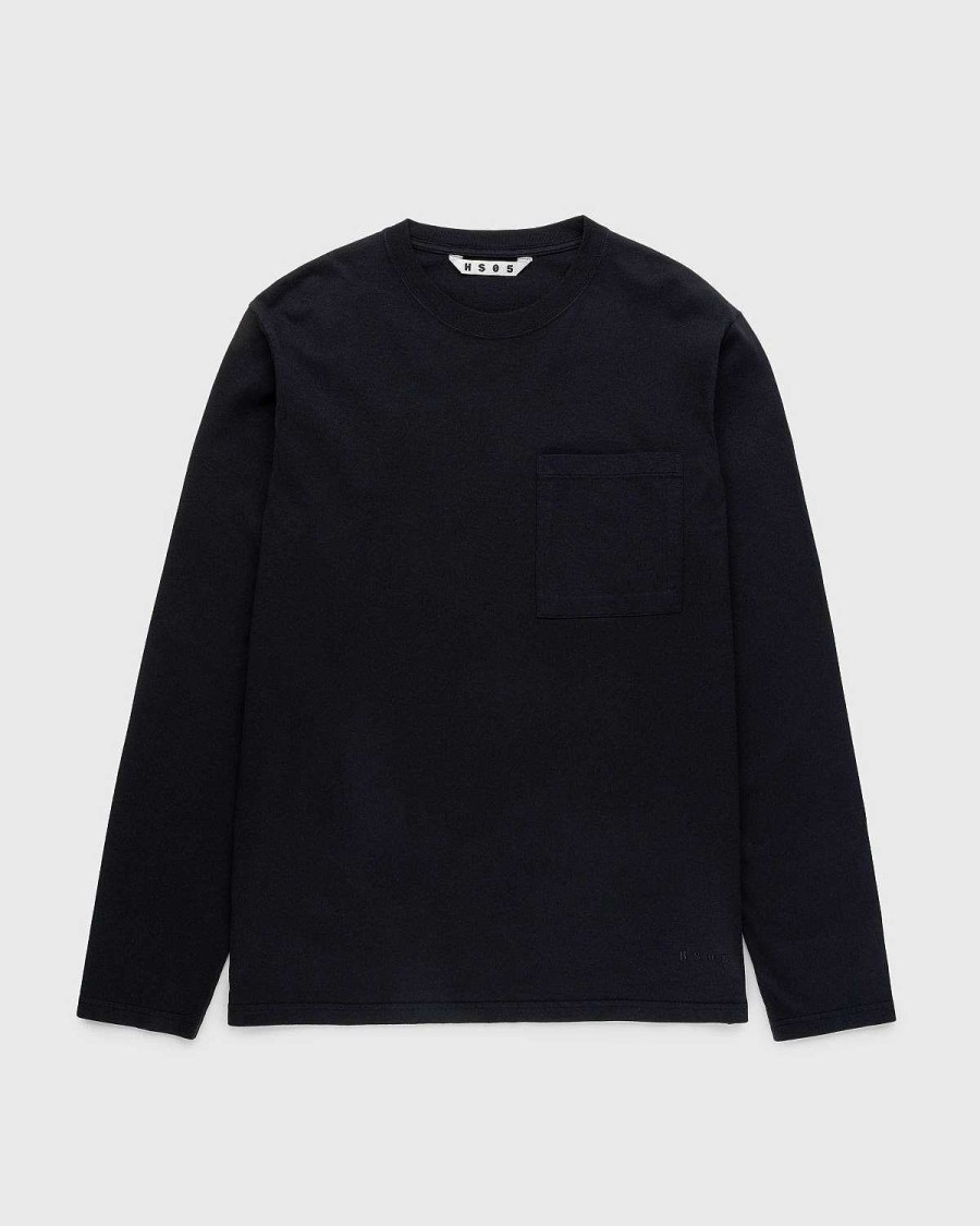 T-Shirts | Highsnobiety HS05 Pigmentfarvet Boxy Langaermet Jersey Sort