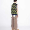 Strik | Highsnobiety HS05 Alpaca Fuzzy Wave Sweater Vest Navy/Olive Gron