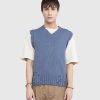 Strik | Marni Bomuld V-Hals Vest Stal