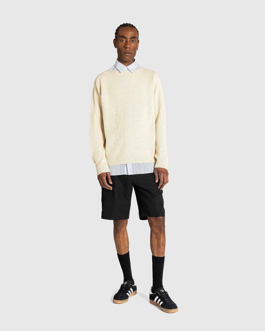 Strik | Auralee Super Hard Twist Rib Strik Boat Neck Pullover Ivory