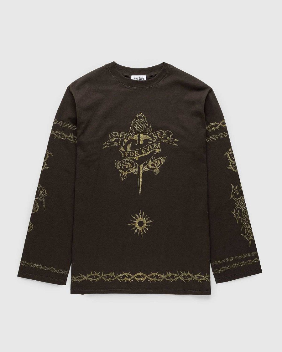 T-Shirts | Jean Paul Gaultier Tattoo Safe Sex Sweatshirt Morkebrun