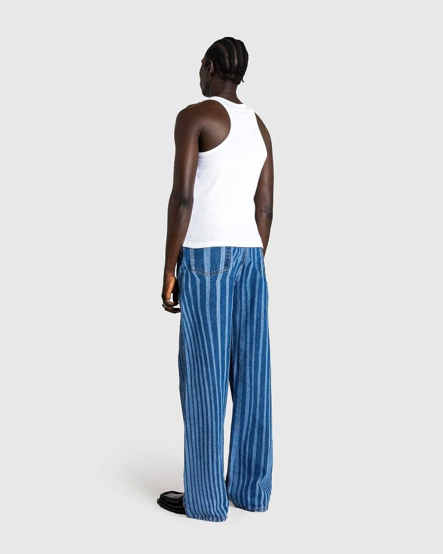 T-Shirts | Jean Paul Gaultier Ribbet Tank Top Med Overall Spaender Hvid