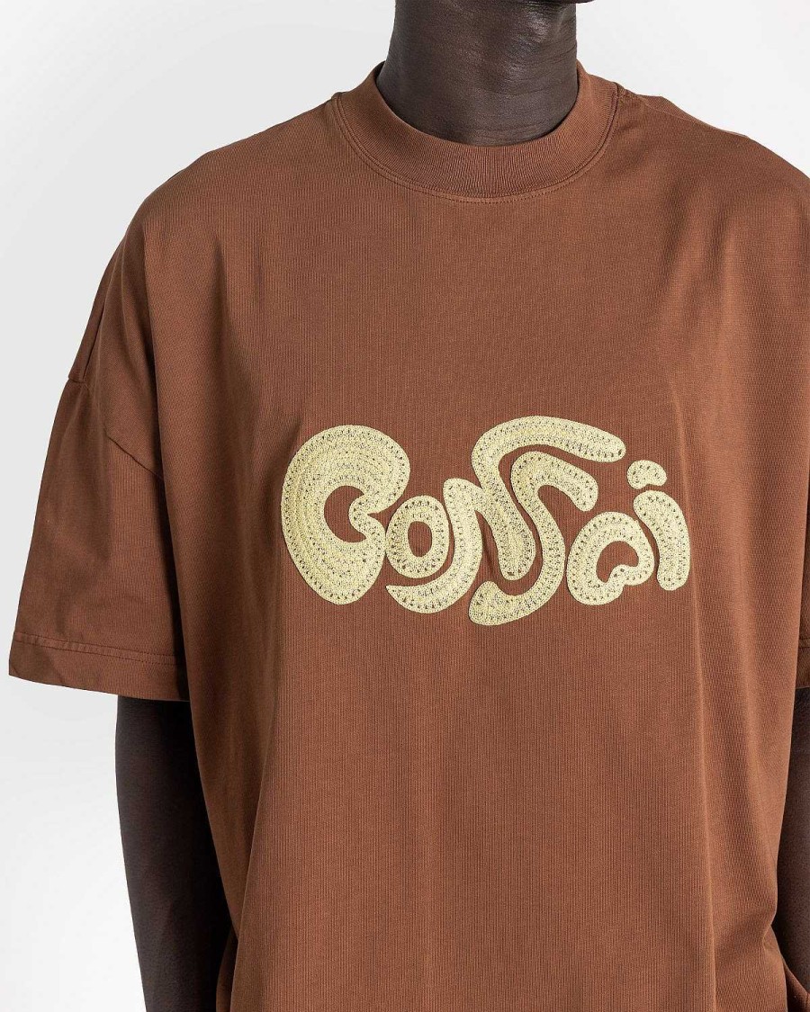 T-Shirts | Bonsai Oversize Broderet T-Shirt Glaseret Ingefaer