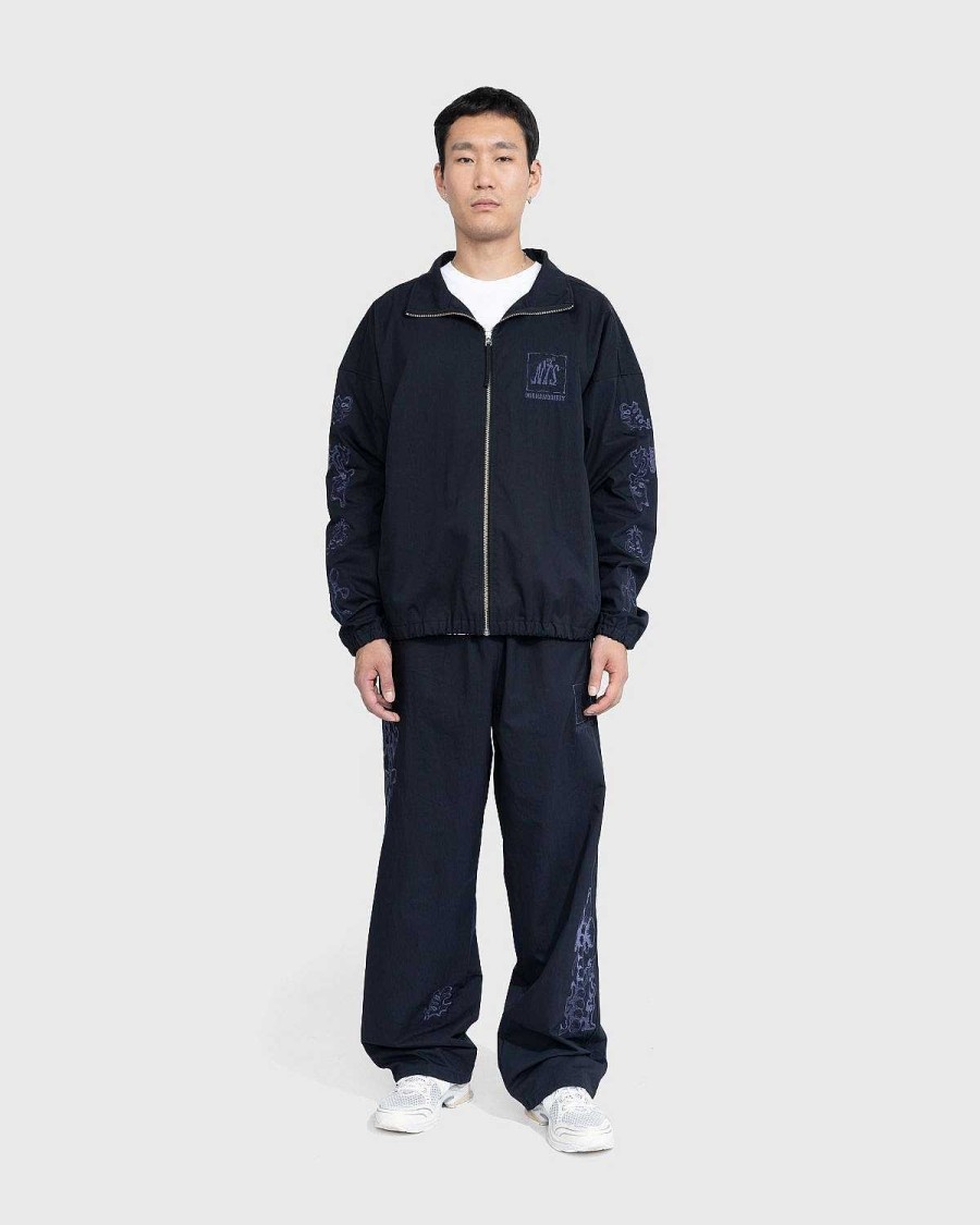 Overtoj | NTS Borstet Nylon Traeningsjakke Navy