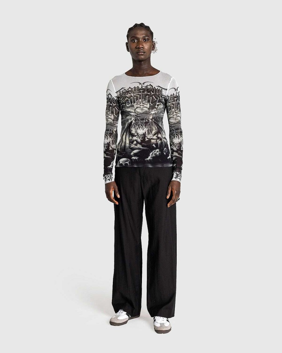 T-Shirts | Jean Paul Gaultier Diablo Top Hvid/Sort