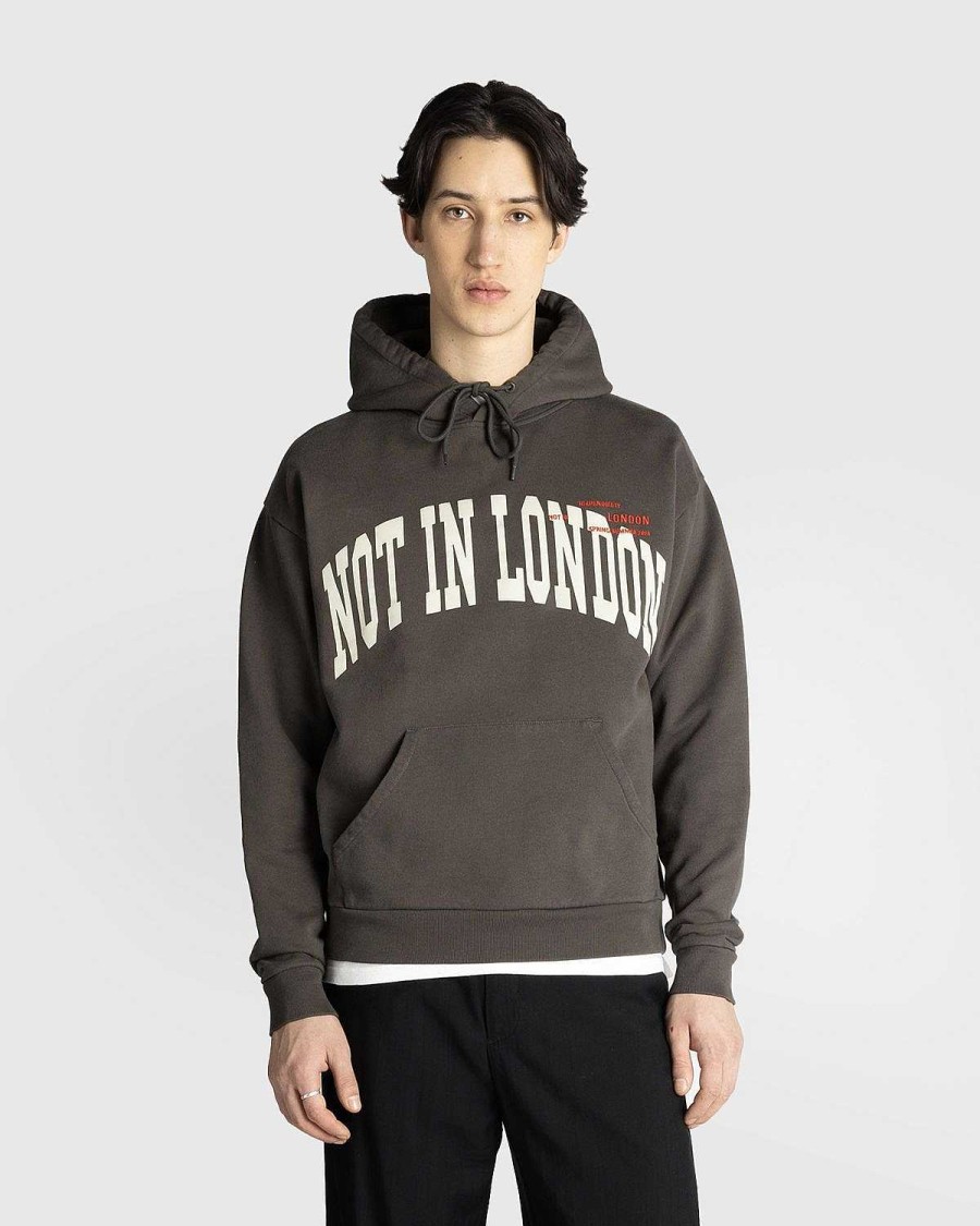 Sveder | Highsnobiety Not In London Fleece-Haettetroje Morkegra